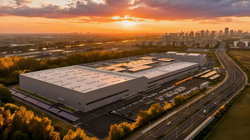 The facilities for vehicle development are all located in an industrial area in Hangzhou Bay. (Source: Geely)