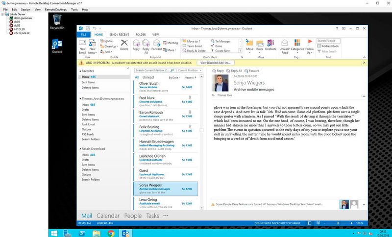 Remote Desktop Connection Manager verwaltet RDP-Verbindungen, inklusive der Anmeldedaten. (Joos)