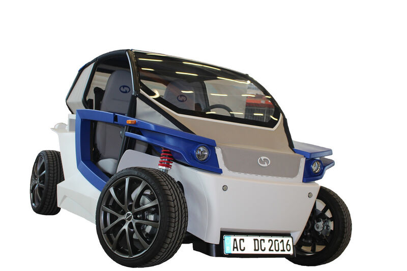 Der voll funktonsfähige Prototyp des Elektroautos StreetScooter C16 wurde in nur 12 Monaten entwickelt. Konventionelle Automobilherstellungsprozesse wurden in der Konstruktionshphase durch Stratasys 3D-Druck ersetzt. (Bild: Stratasys)