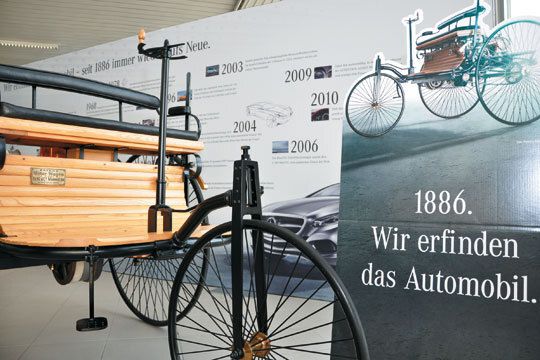 Den nachgebauten Ur-Mercedes nutzt das Rosier-Team auch heute noch bei Veranstaltungen. (Archiv: Vogel Business Media)