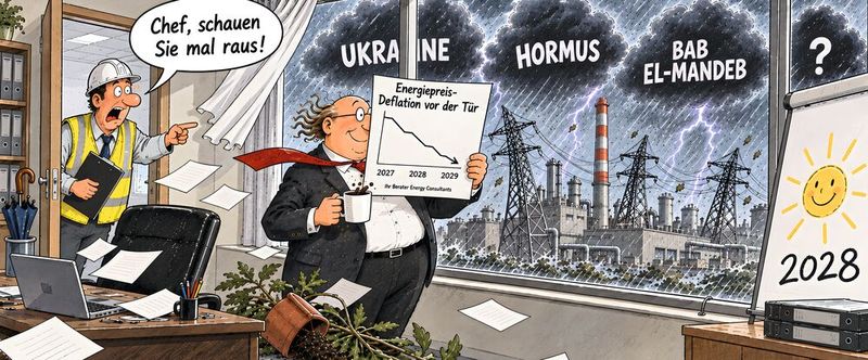 Die Prognose des Beraters beruhigt, der Blick aus dem Fenster nicht.(Bild:  Greenflex / KI-generiert)