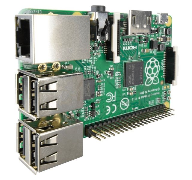 Raspberry Pi B+: Übersicht (Bild: Conrad)
