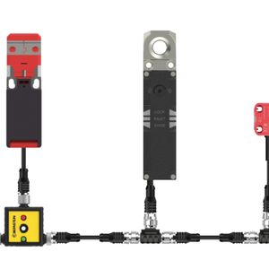 Das Smart Safety System besteht aus miteinander in Kette geschalteten Komponenten. Jeder Sensor, jeder Not-Halt-Schalter, jede Komponente reiht sich ein, nimmt das Sicherheitssignal auf, ergänzt es um eigene Informationen und reicht es weiter. So entsteht ein durchgängiges System.(Bild:  Bernstein AG)