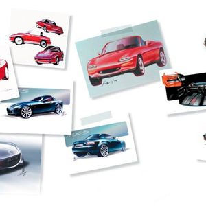 Eine Sammlung von Designskizzen aus den Jahren 1984 bis 1988(Bild:  Mazda)