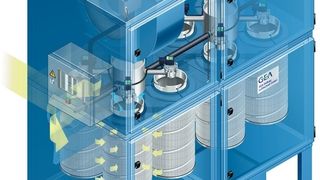 Der Patronenentstauber Eurojet wurde zum Filtern trockener Stäube konzipiert. Bild: GEA Delbag Lufttechnik (Archiv: Vogel Business Media)