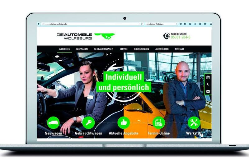 Mit einem sehr persönlichen Auftritt begrüßt das Autohaus Wolfsburg seine Kunden auch in der virtuellen Welt. (Vogel Business Media)