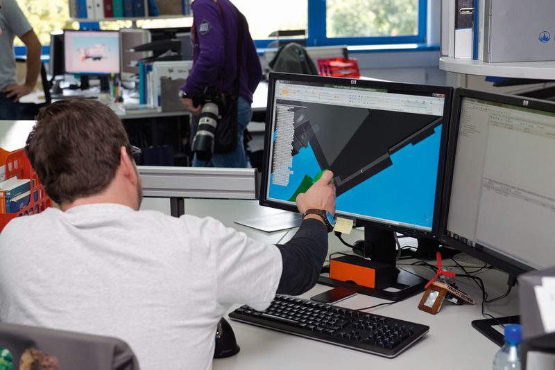 Die Komponente eines Schreitbaggers im CAD-System. (Bild: Kaiser)