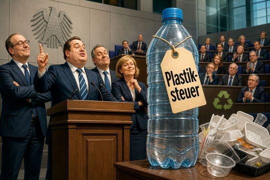 Statt den Unternehmen das Leben etwas leichter zu machen, denkt die Politik auch noch über eine zusätzliche Plastiksteuer auf Verpackungen nach. Das soll Geld in die Staatskassen spülen und auch noch Hunderte von neuen Jobs beim Zoll bringen. Vier Verbände stämmen sich dagegen ...(Bild:  KI-generiert)