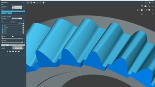 Multigrind Styx: Die Berechnung der Geometrie eines Wälzschälrades ist komplexer, als das Bild vermuten lässt.  (Haas Schleifmaschinen GmbH)
