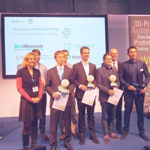 Die strahlenden fünf Gewinner des Start-up-Awards wurden anlässlich der Formnext-Eröffnungszeremonie auch gleich ausgezeichnet.