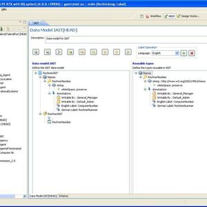 Das von uns angelegte Datenmodell für die Nummern der Rechner in unserem Testlabor mit deutschen und englischen Labels sowie verschiedenen Zugriffsrechten.
