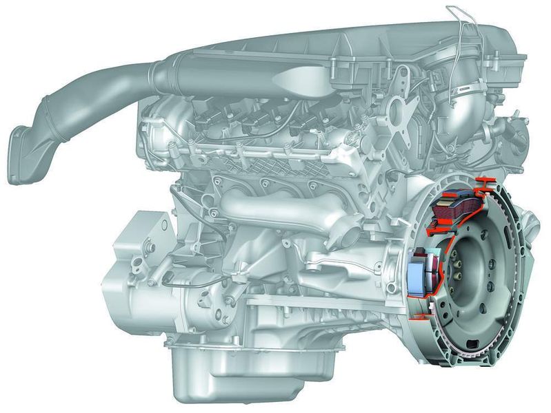 Der Mercedes S 400 Hybrid ist ein Mildhybrid und setzt auf einen Kurbelwellen-Startergenerator von ZF Sachs.  (Foto: Daimler)