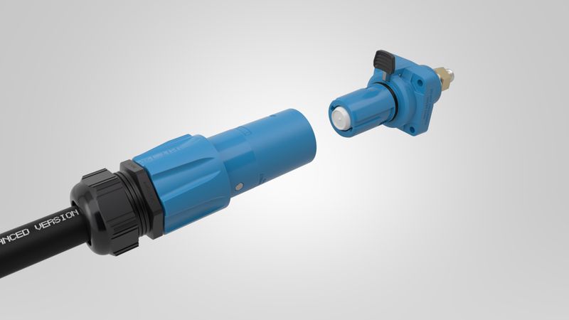 Der leistungsstarke Einzelpol-Steckverbinder Epic Powerlock vereinfacht die Montage, Konfektionierung und Entriegelung.(Bild:  Lapp)