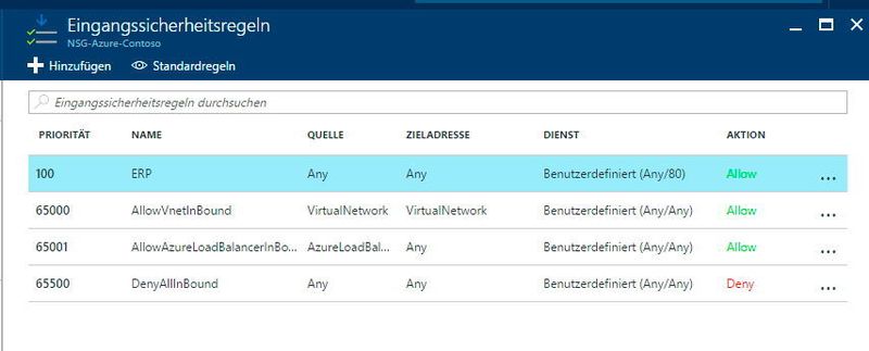 Mit Netzwerksicherheitsgruppen werden Firewallregeln in Microsoft Azure ermöglicht. (Microsoft)