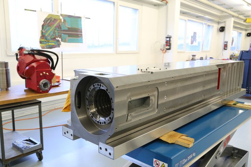Hausausstellung bei Reiden Technik: Diese Präzisions-Achse inklusive Bearbeitungkopf wird für einen Schweizer Automationsspezialisten gefertigt. (Matthias Böhm)