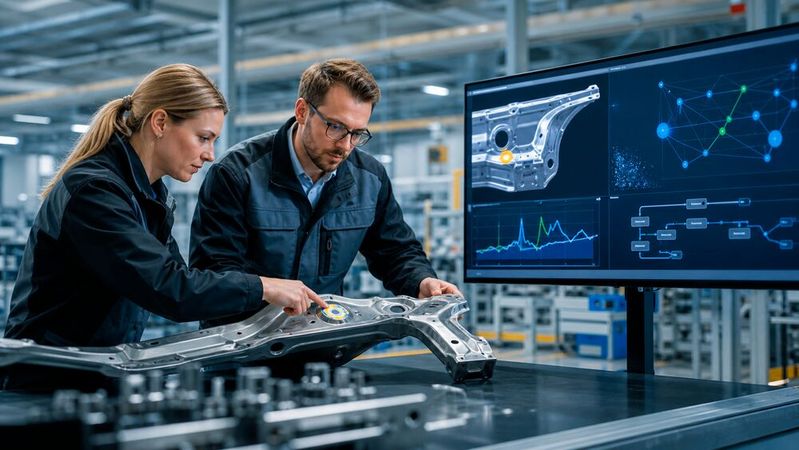 Künstliche Intelligenz kann helfen, Qualitätsprobleme früher zu erkennen und den 8D-Report zu einem Effizienz-Booster zu machen.(Bild:  KI-generiert)