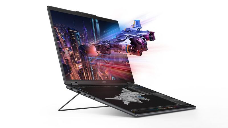 Mit KI-Hilfe kann das Yoga Book Pro 3D Concept 2D-Inhalte in 3D-Objekte umwandeln und eine passende Umgebung für die Interaktion mit dem konvertierten Objekt generieren. (Bild: Lenovo)