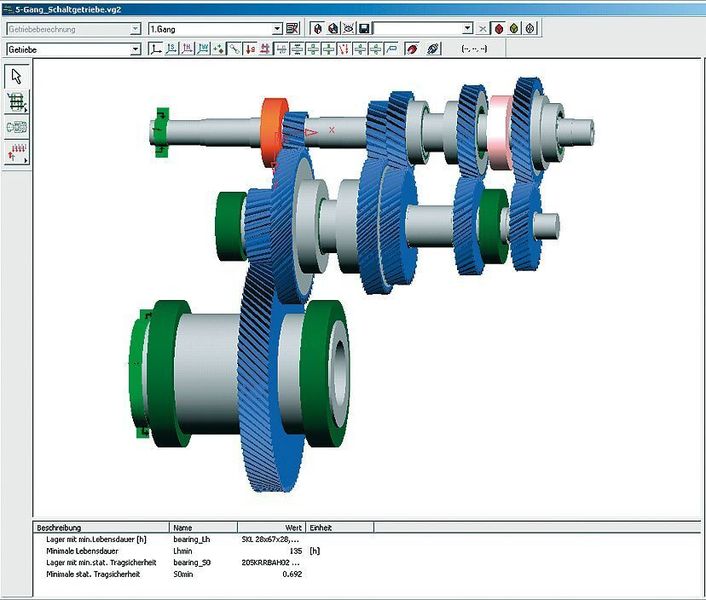 2   Getriebeberechnung mit Bearinx. (Archiv: Vogel Business Media)