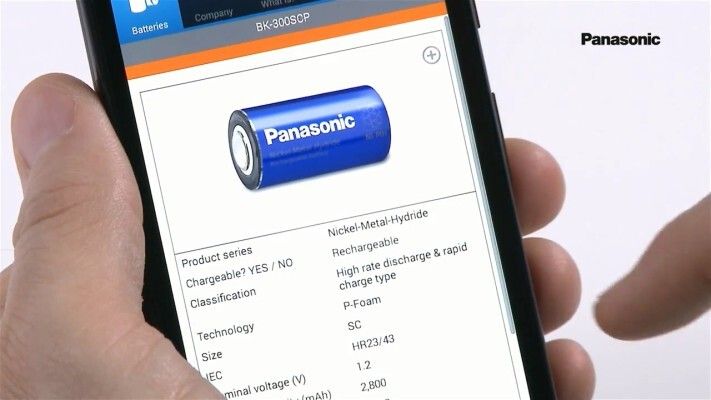 Hilft bei der Batterie-Suche: die Panasonic Battery Finder App gibt es nun auch für Smartphones, Tablets, Laptops und Desktops (Bild: Panasonic Industrial Devices)