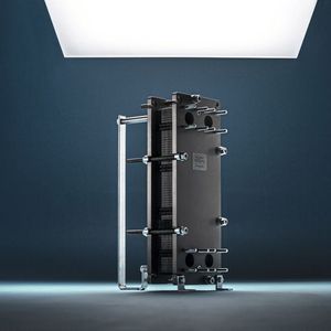 Die Frischwassergeneratoren von Alfa Laval (hier der neue zweistufige Aqua Blue E2) fungieren bei der Meerwasserentsalzung und -aufbereitung als Verdampfer sowie Kondensatoren(Bild:  Alfa Laval)