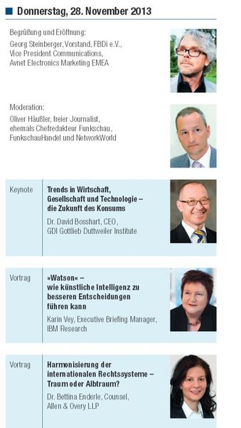 IDEA /FBDi Trendtage 2013: Themen und Redner der Trendtage am 28 und 29. November (Bild: FBDi)