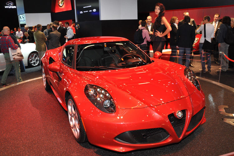 Der Alfa Romeo 4C war bereits im Frühjahr in Genf zu sehen. In Frankfurt feiert er seine Deutschlandpremiere. (Foto: Wehner)