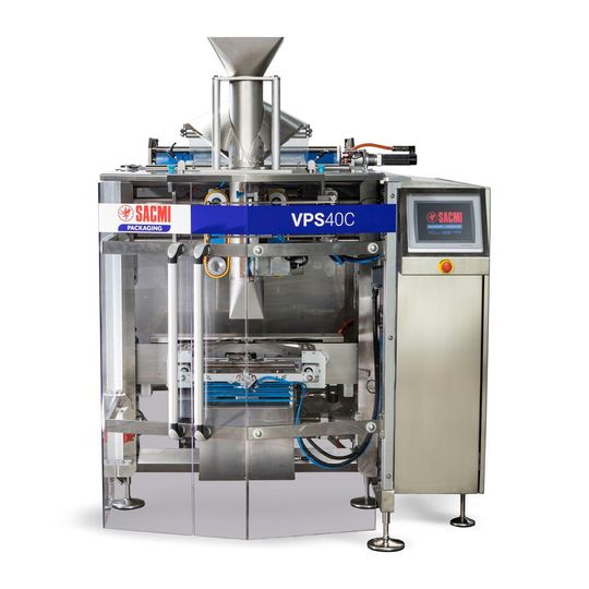Die vertikale Schlauchbeutelmaschine VPS 40C bietet Hochleistung bei der Verpackung vieler Back- und Süßwaren.(Bild:  Sacmi Packaging & Chocolate)