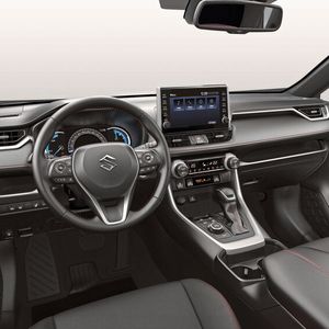 Das Interieur des Across entspricht weitgehend dem des Toyota RAV 4.(Bild:  Suzuki)