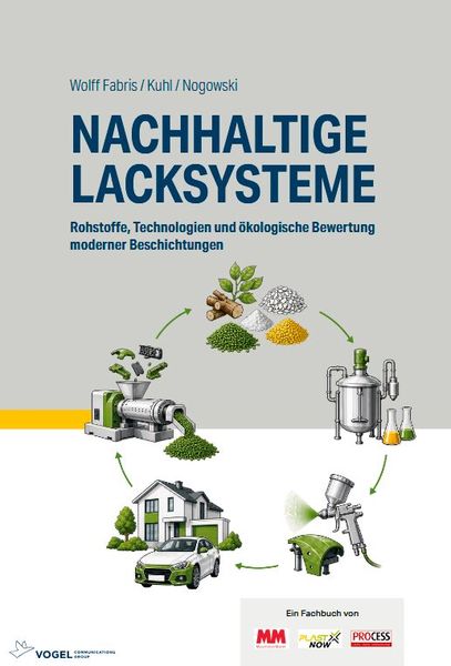 Das Buch verbindet ökologische Bewertungsmethoden wie Carbon Footprint und Life Cycle Analysis mit anwendungsnahem Fachwissen zu Rohstoffen, Herstellung und Applikation. Auch Entlackung, Recycling und Kreislaufwirtschaft werden ausführlich behandelt.  (Bild: VCG)