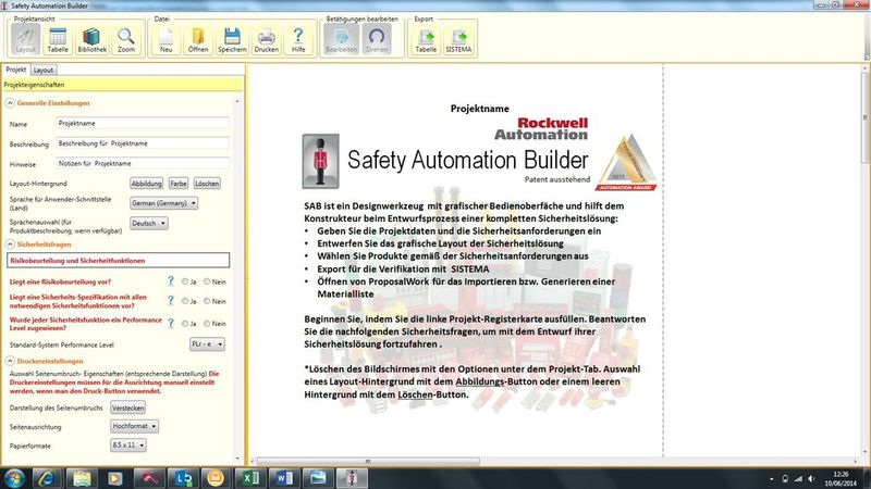 Mit der kostenlosen Software Safety Automation Builder von Rockwell Automation lassen sich auf Basis einer Risikobeurteilung Sicherheitskonzepte in strukturierter Form realisieren. (Bild: Rockwell)