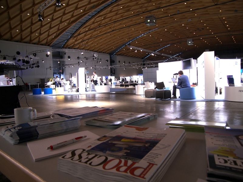 Auch PROCESS als Medienpartner der Wasser-Lounge war mit einem Stand vertreten. Bild: PROCESS (Archiv: Vogel Business Media)