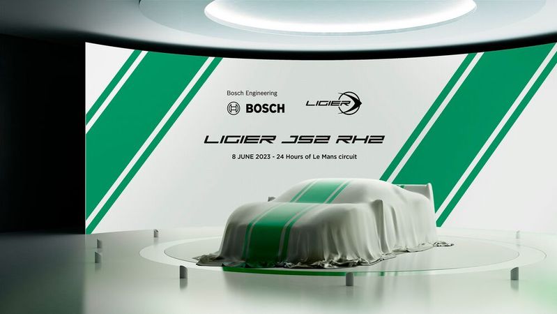 Der „Ligier JS2 RH2“ wird im Rahmen des 100. Jubiläums der 24 Stunden von Le Mans im Juni 2023 offiziell vorgestellt.(Bild:  Bosch)