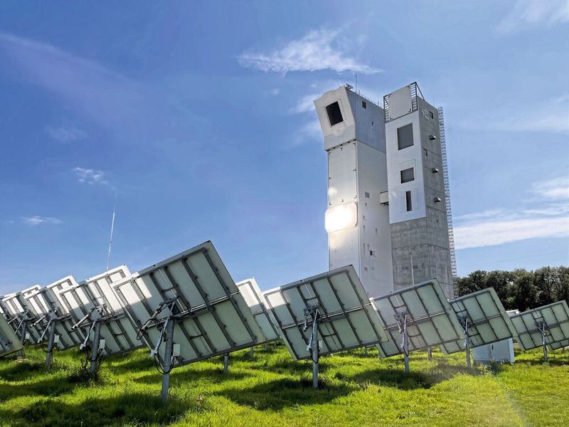 Mit der Kraft der Sonne: Synhelion wandelt konzentriertes Sonnenlicht in die heißeste Prozesswärme auf dem Markt um. Somit lässt sich eine Vielzahl industrieller Prozesse mit solarer Wärme betreiben, etwa die Erzeugung von künstlichem Synthesegas. (Bild: Synhelion)