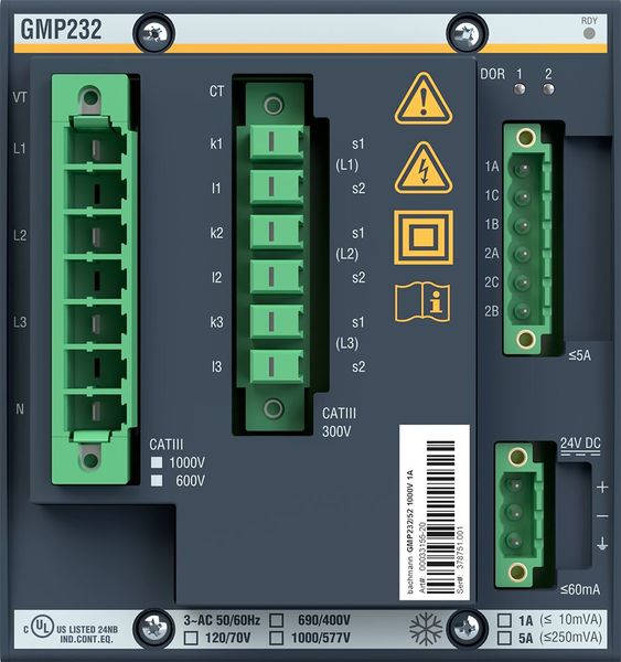 Das verbesserte Netzmessungs- und Netzschutzmodul GMP232/x2 von Bachmann electronic misst besonders genau. Es erfüllt damit auch die strengsten Anforderungen ans Netz. (Bild: Bachmann electronic)