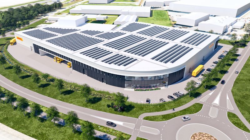 DHL Supply Chain will das Batterie-Logistikzentrum in Holtum Anfang 2027 in Betrieb nehmen.(Bild:  DHL)