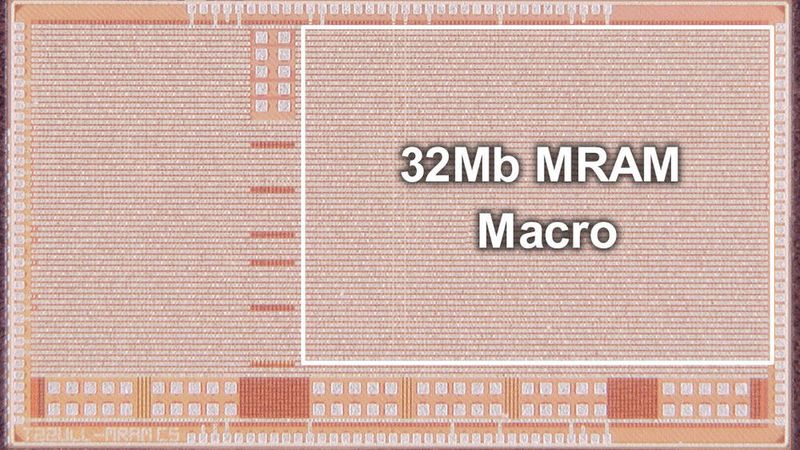Der Testchip enthält 32 Megabit eingebetteten MRAM-Speicher. MRAM erfordert im CMOS-Prozess weniger Masken als Flash-Speicher. Der Testchip enthält 32 Megabit eingebetteten MRAM-Speicher. MRAM erfordert im CMOS-Prozess weniger Masken als Flash-Speicher.