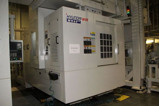 Surplex bietet bis Donnerstag den 27. Januar diverse hochwertige Maschinen und Betriebstechnik eines tschechischen Autombobilbauers per Auktion an. Darunter auch dieses Horizontal-Bearbeitungszentrum des Typs WIA WH 63 TM von Hyundai. Es gibt aber viel mehr.(Bild:  Surplex)