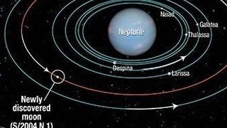 Winziger Punkt auf einer 23-Stunden-Umlaufbahn: S/2004 N 1 (NASA)