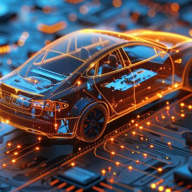 Heute sind in vielen Fahrzeugen mehr als 160 einzelne Steuergeräte und mehrere Kilometer Kabel verbaut. (Bild: ©Tiyok/stock.adobe.com; generiert mit KI)