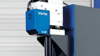 Trotz fehlender Ventiltechnik und separatem Motorpumpenantrieb bietet diese Linear-
achse allle Vorteile eines 
hydraulischen Antriebssystems.  (Bild: Voith Turbo)