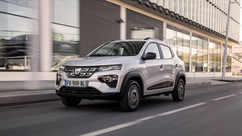 Der batterieelektrische Dacia Spring hat mit insgesamt 29,8 Punkten eine 5-Sterne-Bewerung beim Green NCAP-Test erzielt.(Bild:  Dacia)