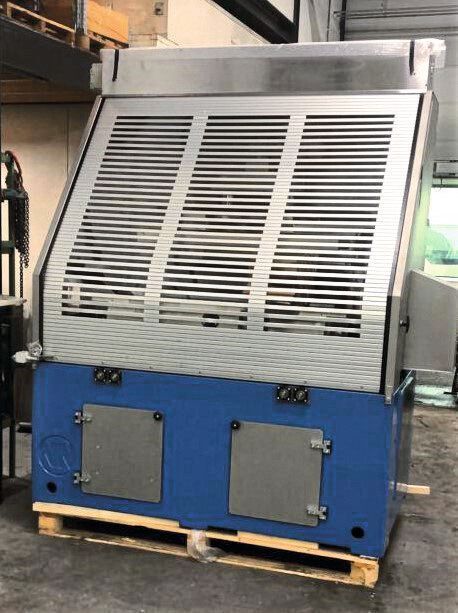 Für einen niederländischen Kunden entwickelte Hema eine Gliederschütze mit Sichtfenster, die umgelenkt wird.(Bild:  W.H.M. Machinebouw B.V)