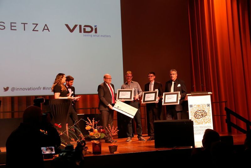 Cérémonie de remise des prix de l'innovation du canton de Fribourg: Les gagnants sont PMF System pour les startups et Frewitt pour la catégorie entreprise. (JR Gonthier)