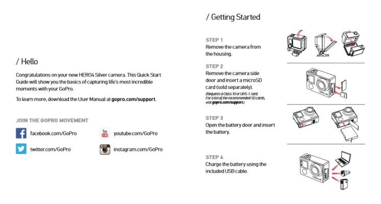 Hero4 Silver: Schnellstart (Bild: RS Components)