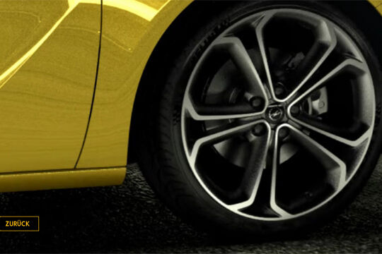 Unter anderem kann man Farbe und Felgen für den GTC aussuchen und ihn dann in der gewählten Konfiguration fahren sehen. (Opel)