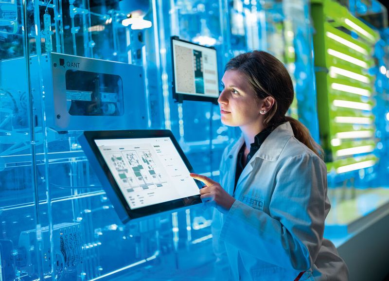 Modul 2: Analysis: Überwachung der Zellen mithilfe von Quantensensorik und KI. (Bild: Festo)