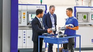 Auf der EMO Hannover 2019 berät SLM Solutions Einsteiger in die Additive Fertigung. (©wolfram schroll)