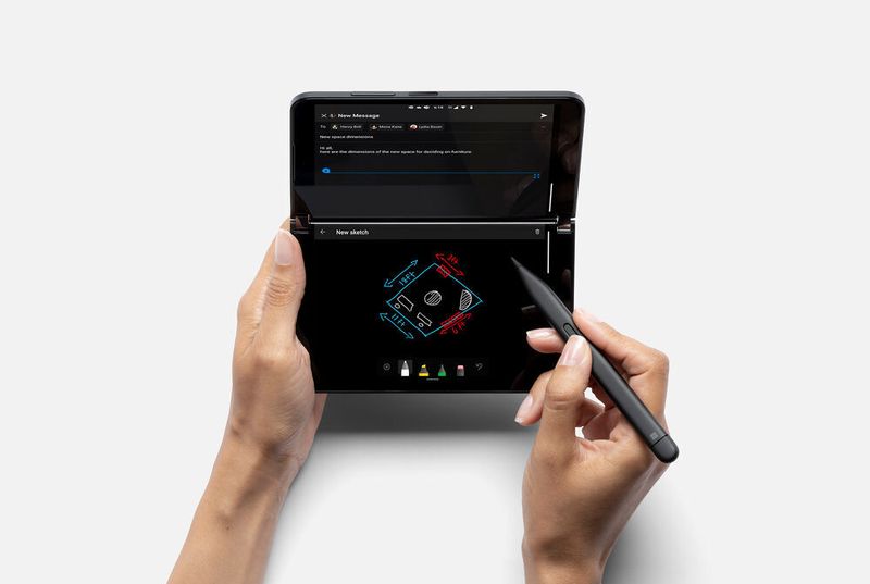 Das Duo 2 unterstützt die Stifte Surface Slim Pen, Surface Pen und Surface Hub 2 Pen. (Microsoft)