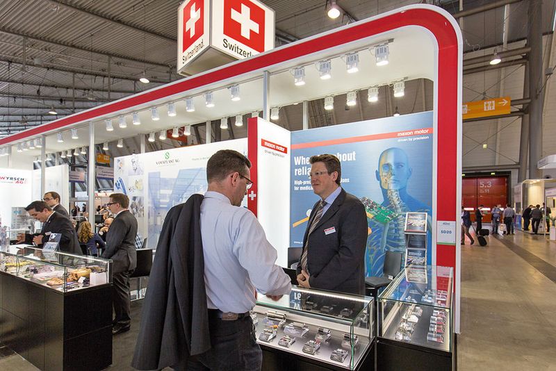 Der Swiss Pavilion auf der Medtec Europe. (Jonas Frey, Medical Cluster)