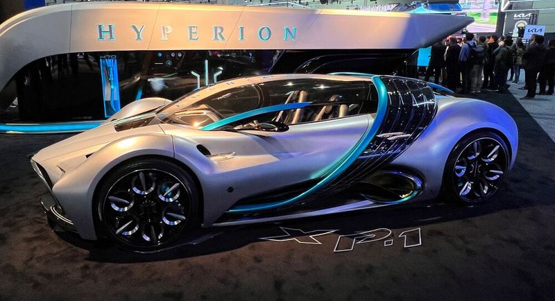 Der Prototyp des Hyperions XP-1 auf der diesjährigen Los Angeles Auto Show. (Bild: Hyperion Motors)